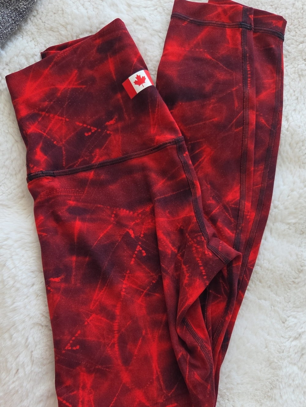 lululemon athletica Red Tie-Dye Leggings